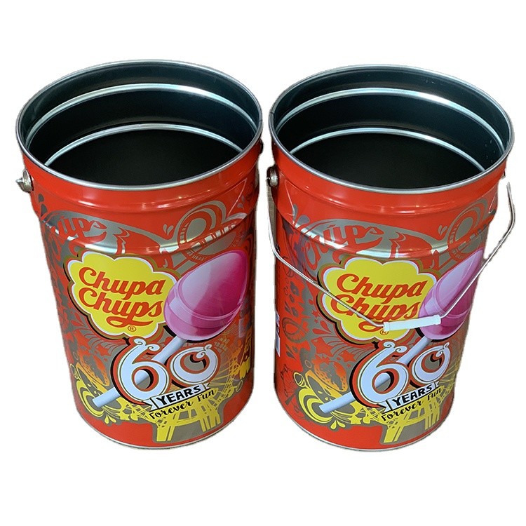 ISO9001 Cooking Oil Tin Can CMYK 5L Round Tin Containers