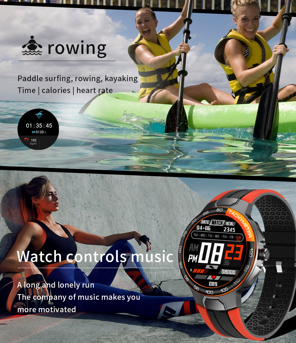 1.28in IPS Waterproof Bluetooth Smartwatch Magnetic Charging 200mAH With GPS