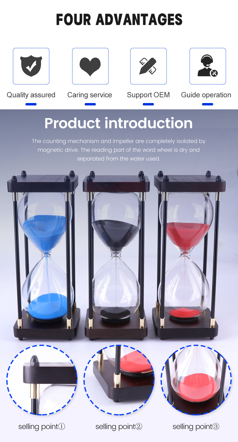Creative Modern Hourglass Decor Sand Timer 30 Min 5 Min 1 Min