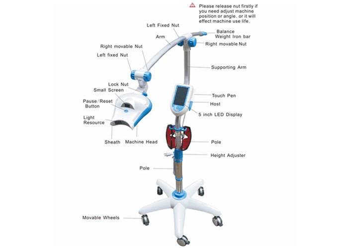 MD885 Touch screen Moving Type Dental LED light teeth whitening machine