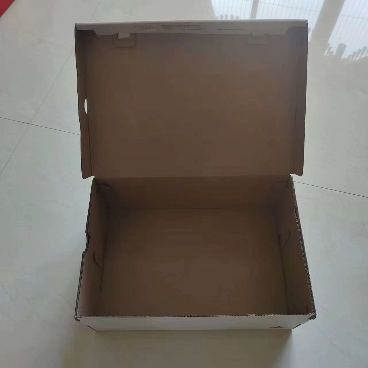 Wholesale Brand Eco Friendly Corrugated Folding Shoe Box with Single Sided Wax Coating