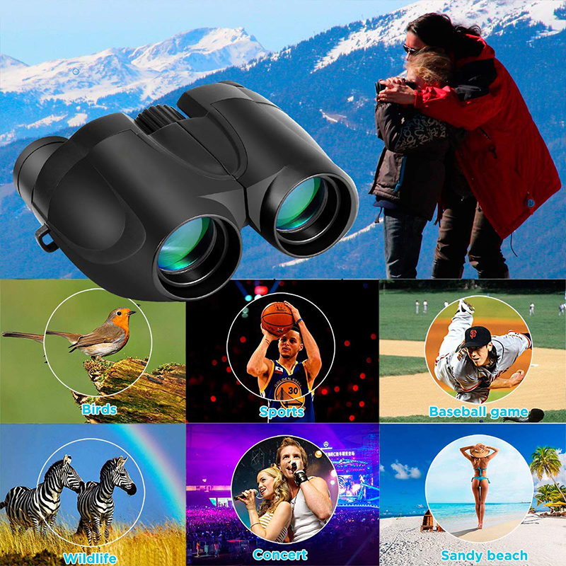 Mini 10X25mm Compact Waterproof Binoculars Telescope With Zoom Lens
