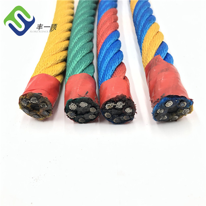 6 Strand Polypropylene PP Combination Rope 16mm For Nets Climbing