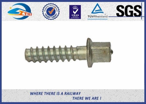 Electric Zinc Plated 5.6 Grade Railway Sleeper Screws DIN Standard For Steel