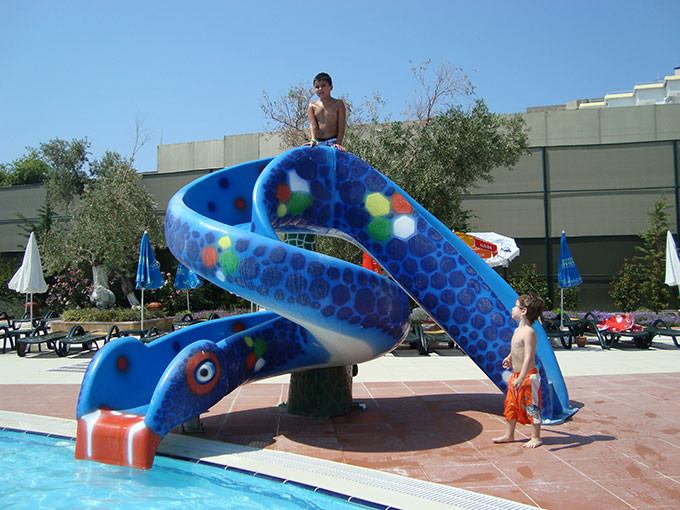 Animal Fiberglass Pool Water Slide 1.1m Height Rabbit Water Slide For Small Pool