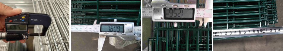 Green Black Galvanized Steel Metal Safety Perimeter Anti Climb Security Welded Mesh Fence