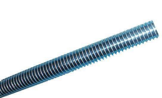 1 Meter 3/8-16 Carbon Steel Zinc Plated Threaded Rod