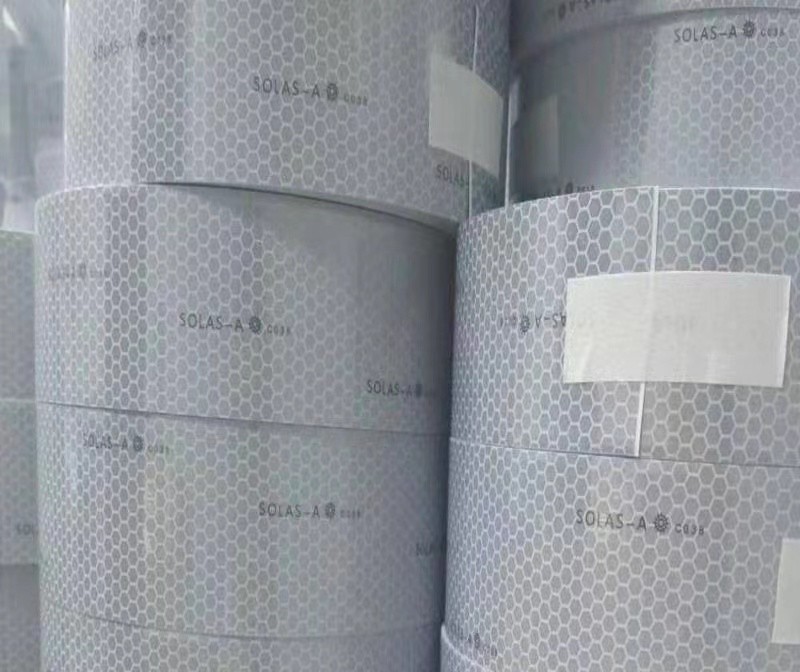 Silver White Reflective Material Marine SOLAS RETRO REFLECTIVE TAPE For Safety Signs