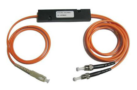 Return Loss>45dB White cable SC APC 1x4 PLC Fiber Optic Splitter with LSZH cable