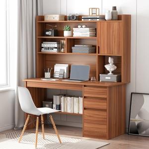 Home Student Study Table Writing Bookcase Bookshelf All-in-One Desk for Simple