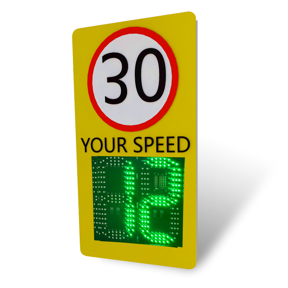 Integrated Solar LED Radar Speed Signs AC110-220VAC DC12/24V Solar Powered