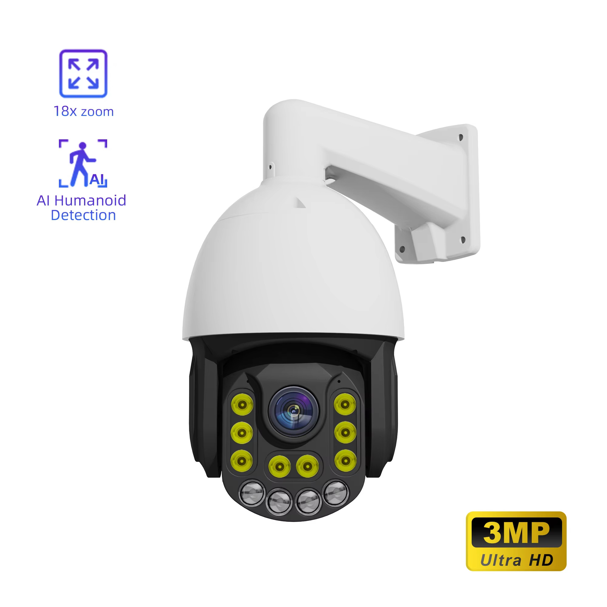  8MP Night Vision Network Camera 33X Optical Zoom CCTV Dome Camera Manufactures