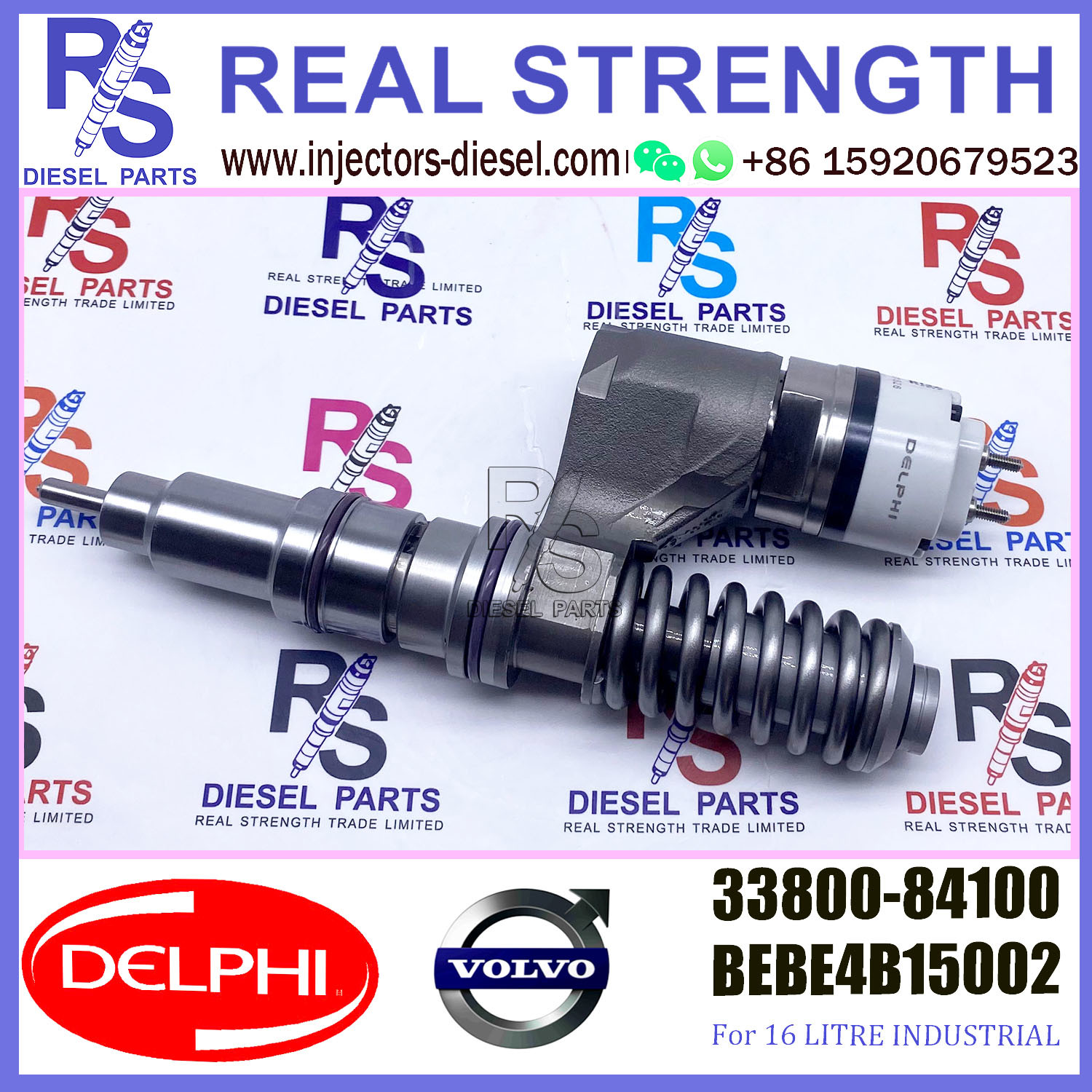 33800-84100 V-O-L-V Diesel Injector DELPHI BEBE4B15002 A3 For L ENGINE TAIWAN 3