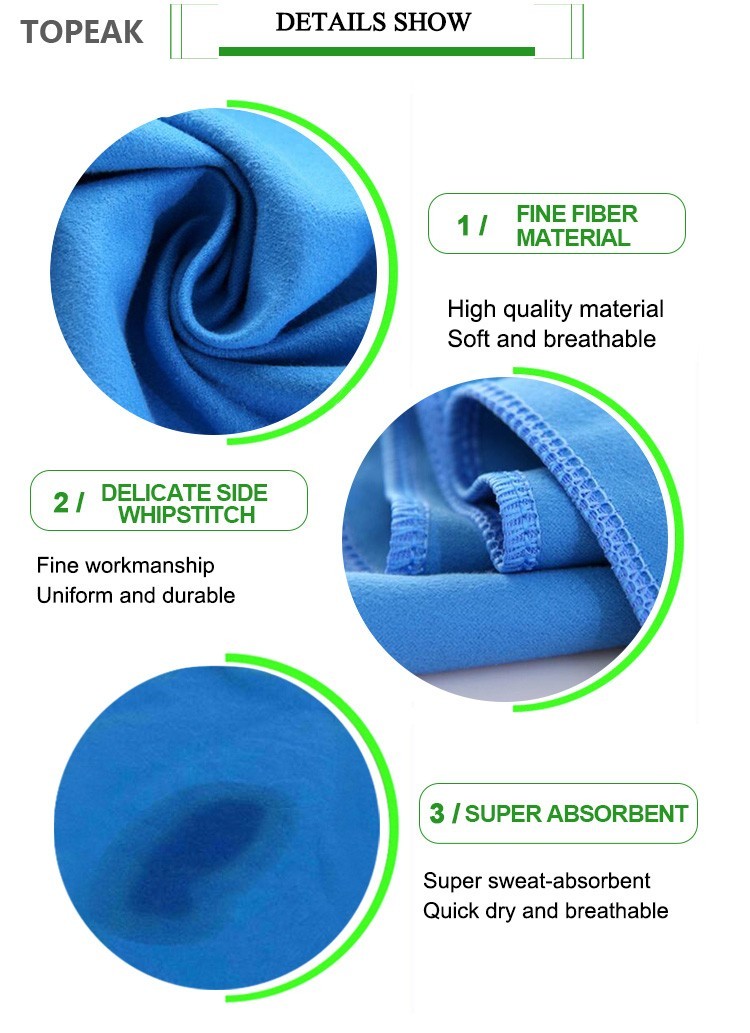 200GSM Organic Gym Suede Microfiber Fitness Towel 2 Pack