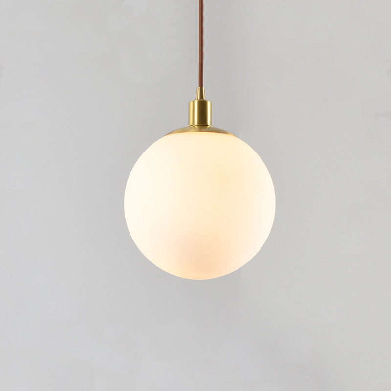 White glass pendant shade Hanging Lamp For Kitchen Dining room Lighting (WH-GP-22)