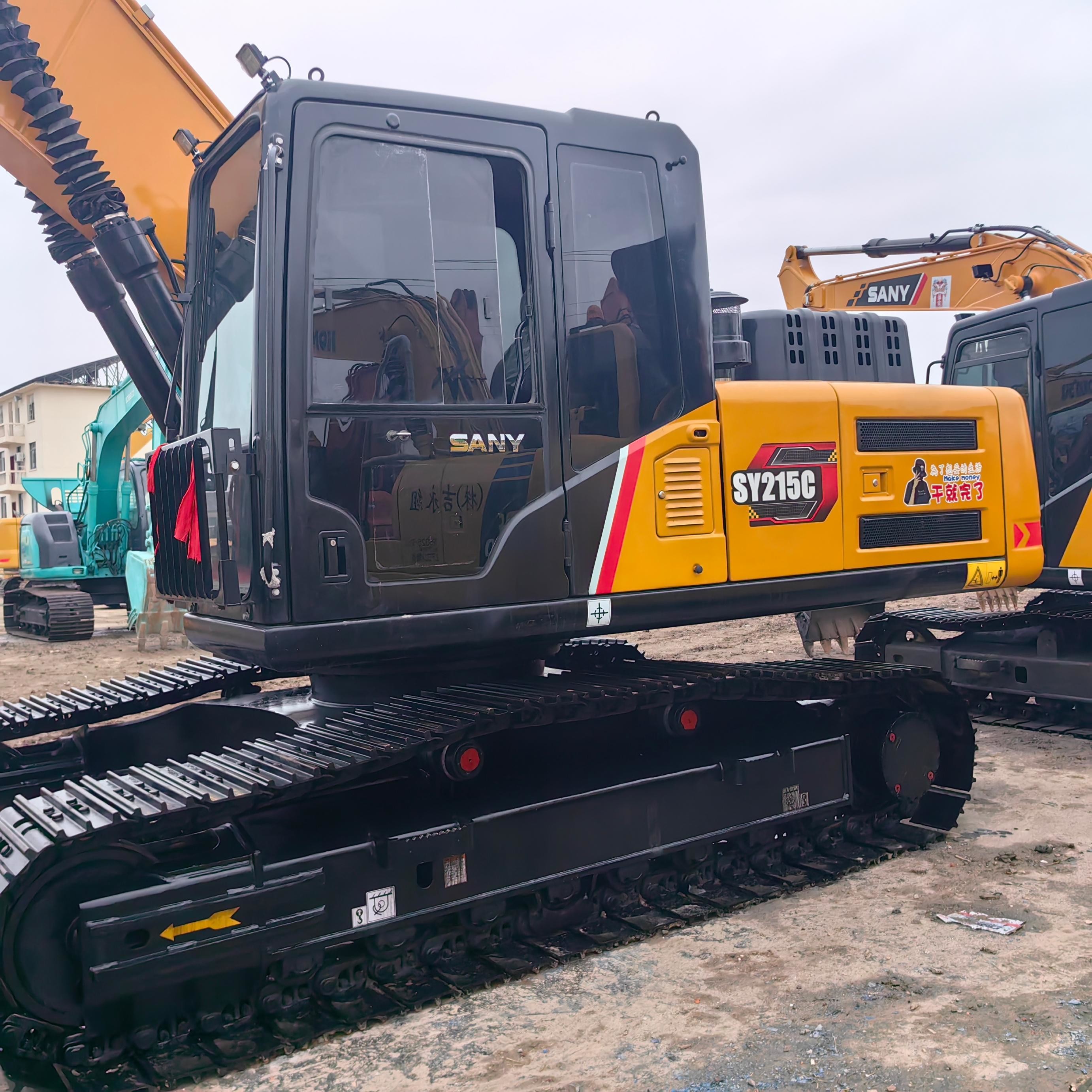 Original Sany SY215C Used Crawler Excavator 21 Ton Secondhand Backhoe Digger