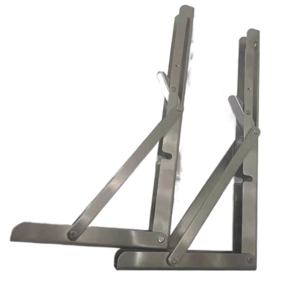 Stamping Punching Bending Process Wall Mount Collapsible Shelf Hinge for 2pcs White