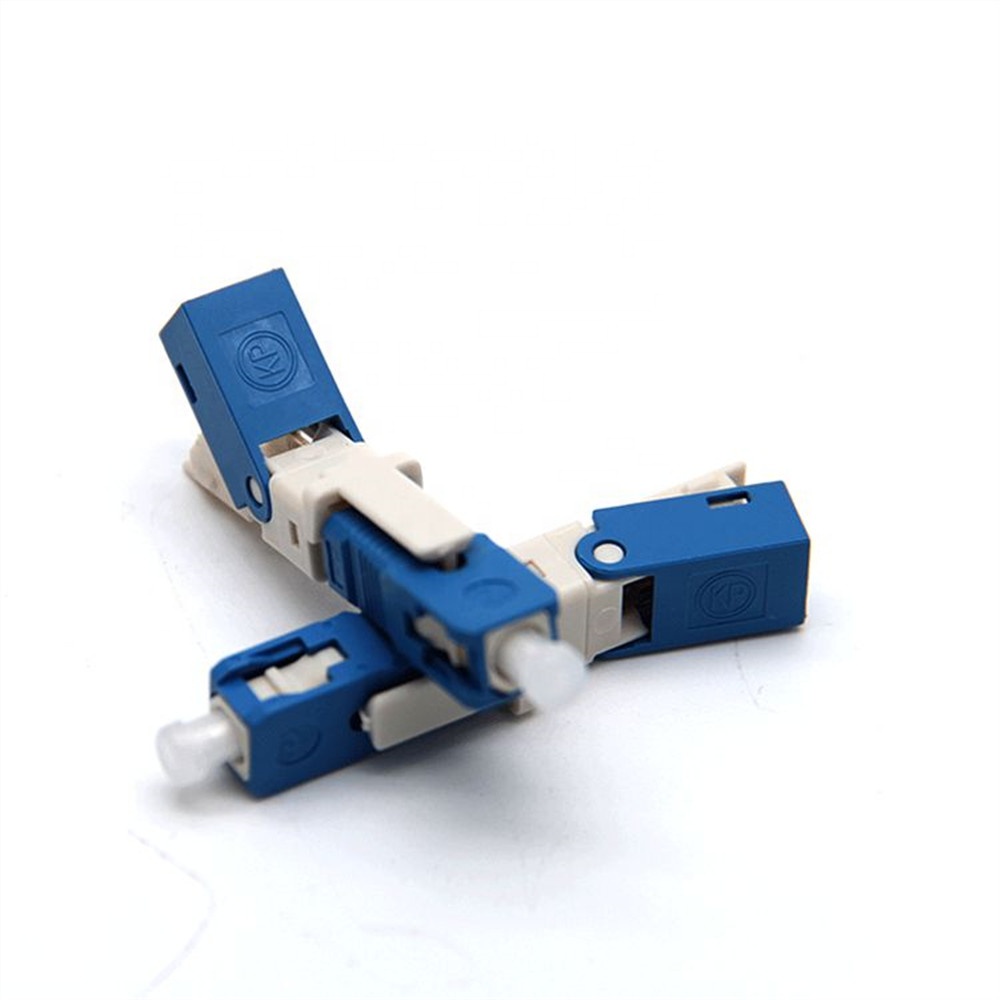 FTTH Field Assembly Optical SC Quick Release Connector G657A Blue Color