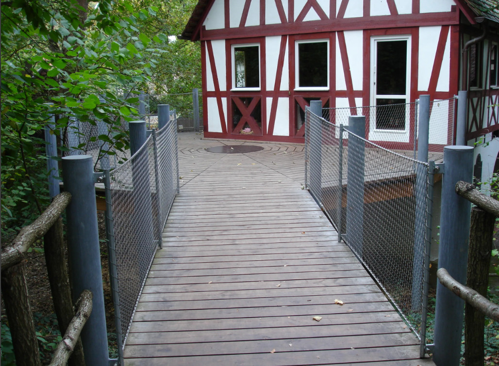 Stainless Steel Cable Mesh Safety Netting For Zoo Bridge