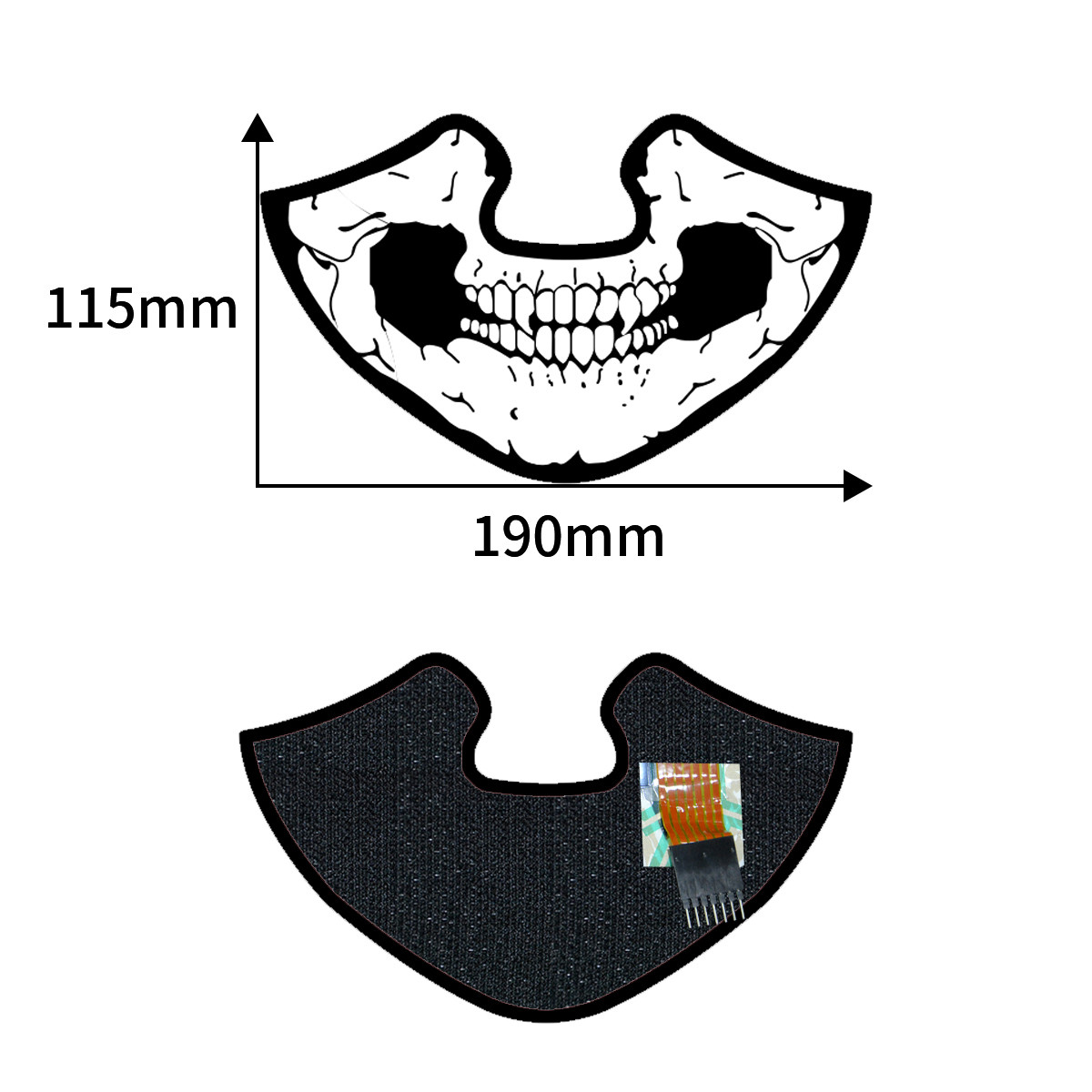Best Selling 2019 Halloween LED Sound Control Light Mask Nightclub Masquerade EL Masks For Bar Music Light Up LED Mask