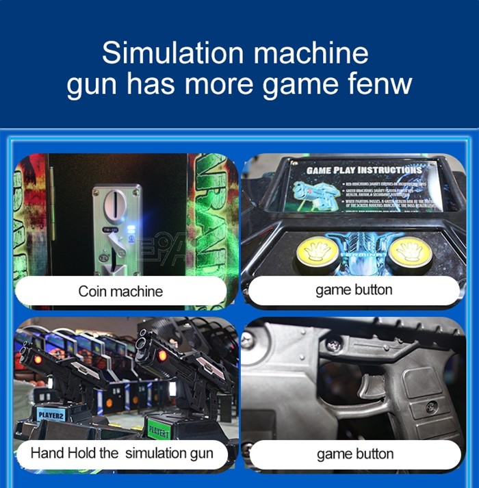 Coin Pusher Shooting Arcade Game Machine 42" Aliens Extermination With Pedal