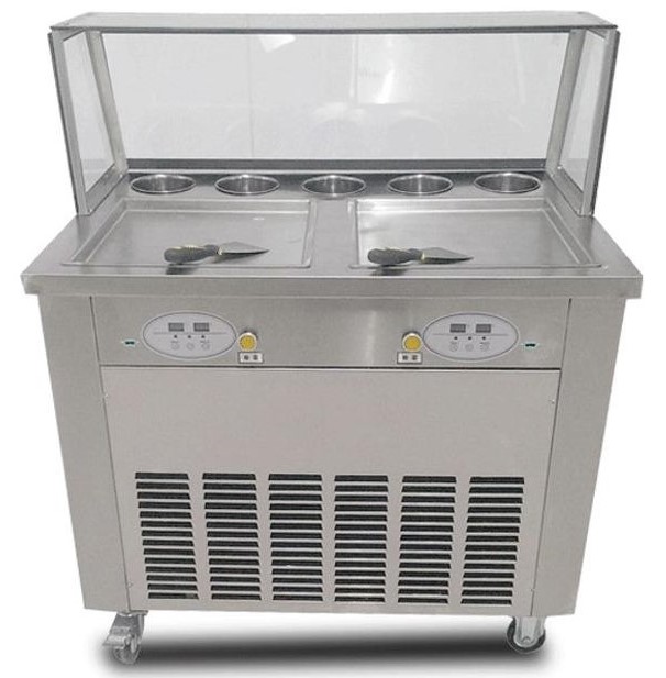 Ice Cream Roll Making Equipment with International Brands Compressor in Thailand