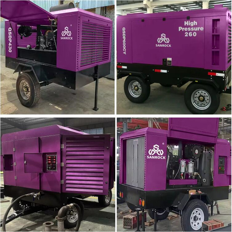 Mining Diesel Screw Air Compressor Machine Small Portable Rotary Screw Air Compressor