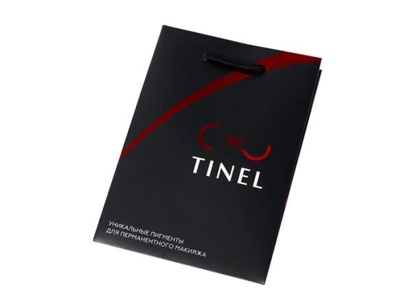 Custom Logo Black Paper Bags , Matt Laminated Small Black Paper Bags With