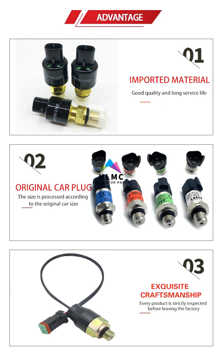 31Q4-40830 Hyundai Excavator Pressure Sensor 50Bar R210-3 R210-5 R210-7 R210-9