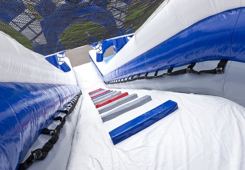 Blue Castle Large Comelot Jump And Slide Inflatables With Climbing Wall