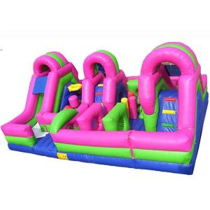 Large Inflatable Fun City / Inflatable Amusement Park With triple Obstacle