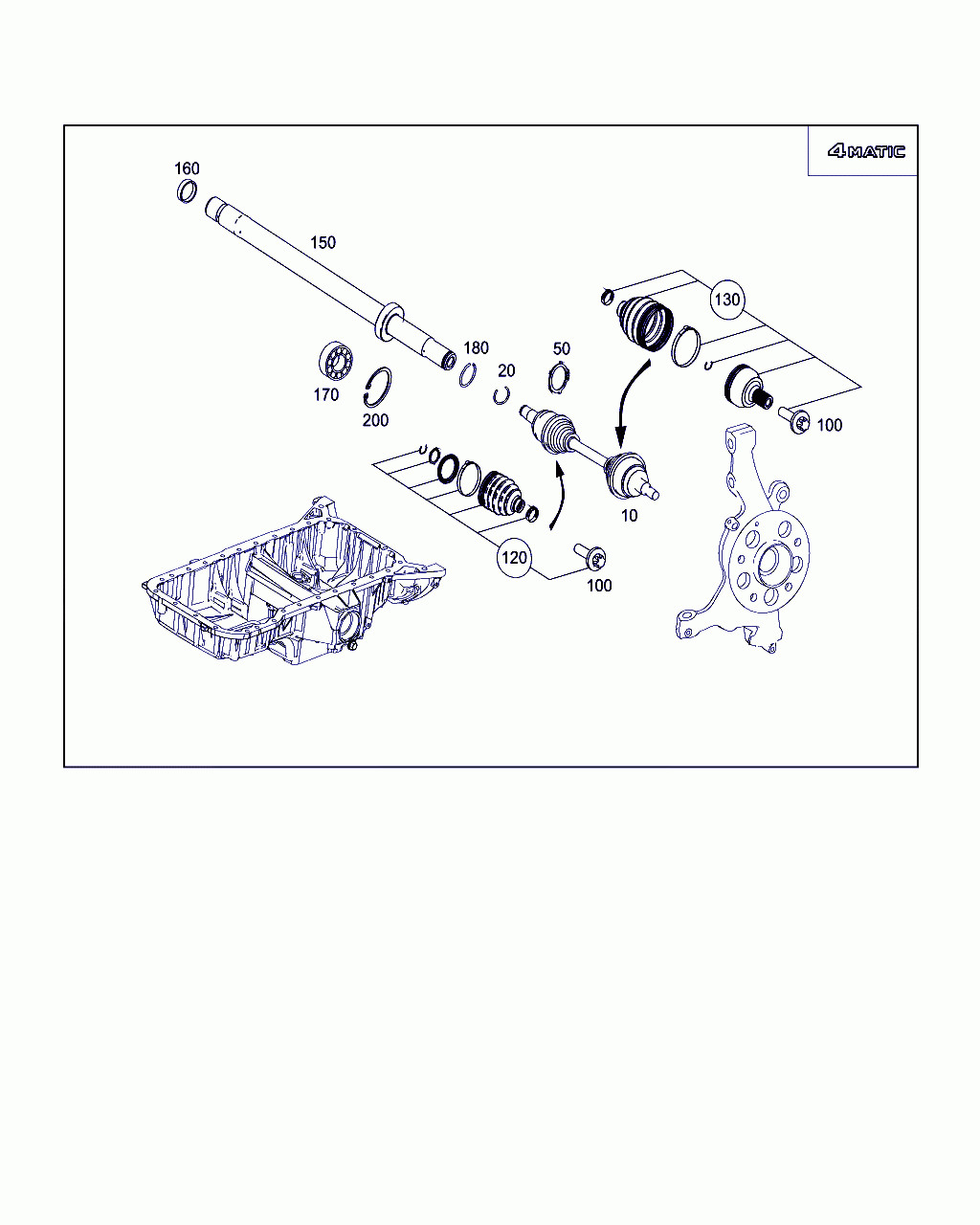 Oem 2123300200 Axle Shaft Assembly Front Left Driver CV For Mercedes-Benz