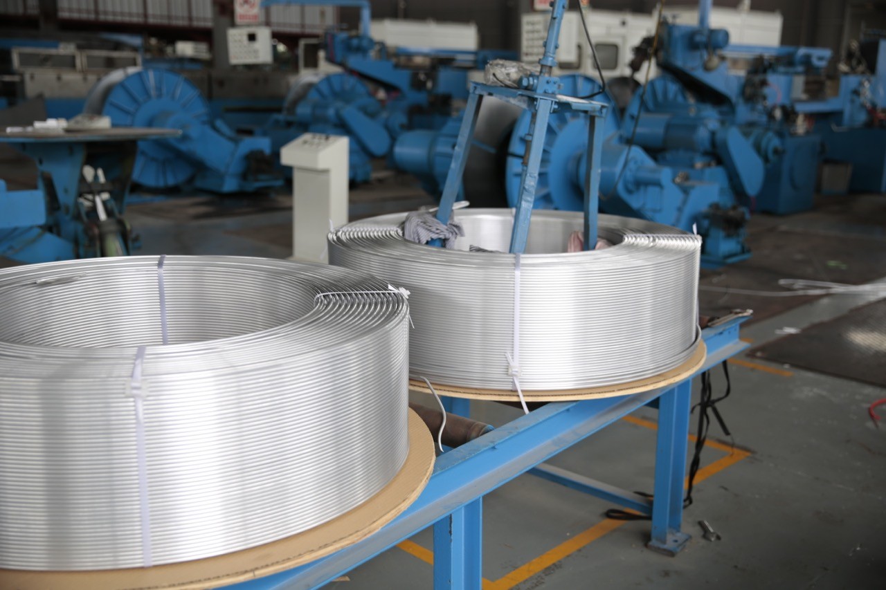 Water Cooling Tower Aluminum Coil Tube Power Plant Aluminum Tubes 1070 D32