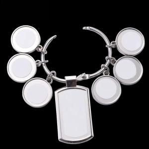 Custom Promotional Gift Keychain Blank Design Sublimation Charms Set Keychains