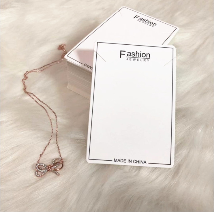 Custom Hot Stamping Logo Printed Necklace Earring Display Card with Hanging Earring Cards