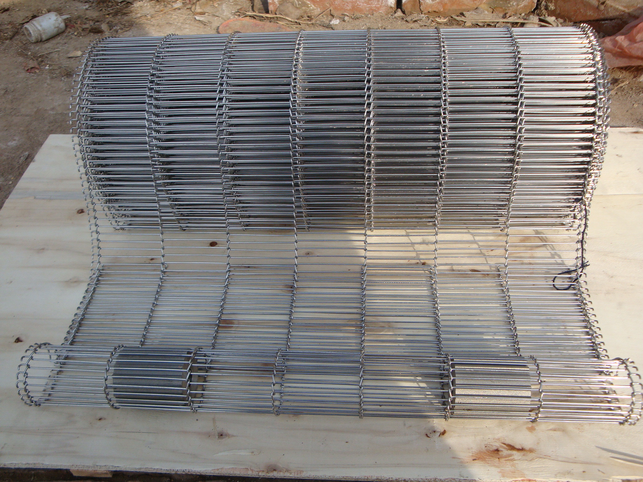 SS wire mesh belts metal ladder flat conveyor mesh belts for oven bakery indutrial