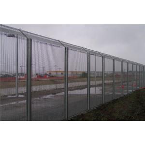 High Security Anti Climb Fence 358 Fence With Secure Wall For Airport Boundary