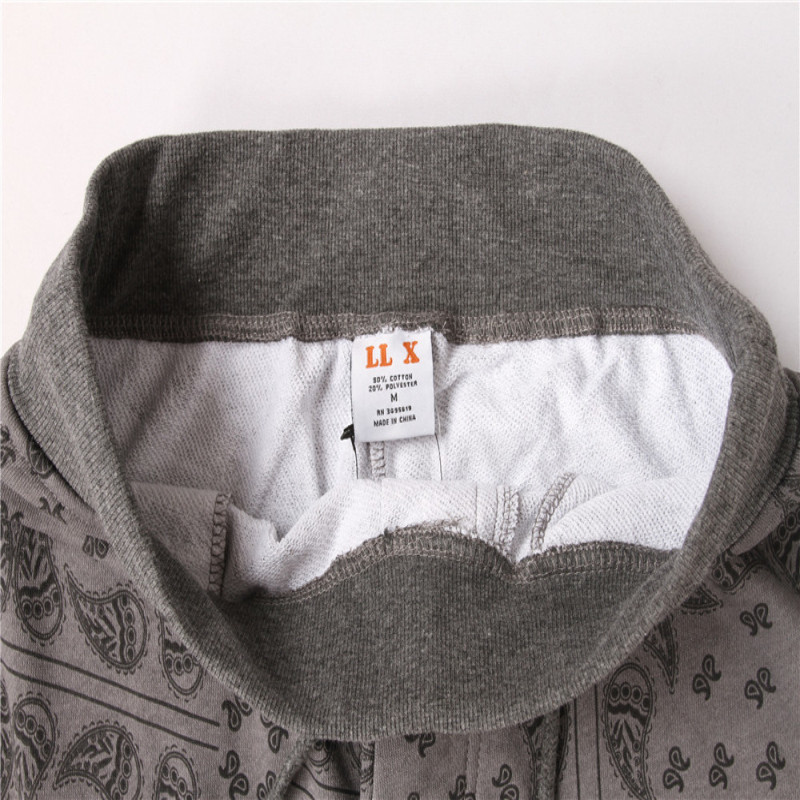 80% Cotton 20% Polyester Print Mens Terry Joggers Fleece Terry Cotton Sweatpants