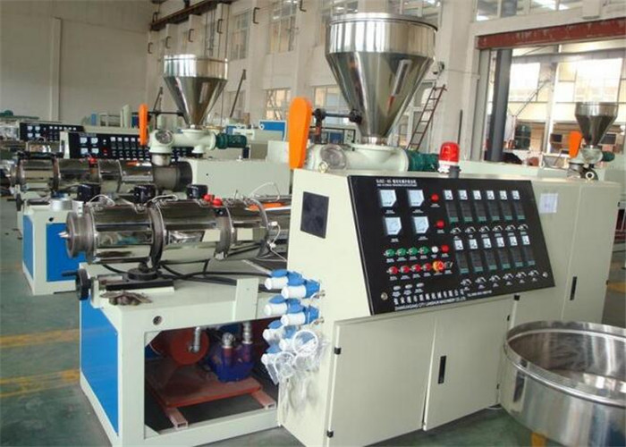 Pvc Pipe Extrusion Process Plastic Pipe Manufacturing Machine With Double Screw