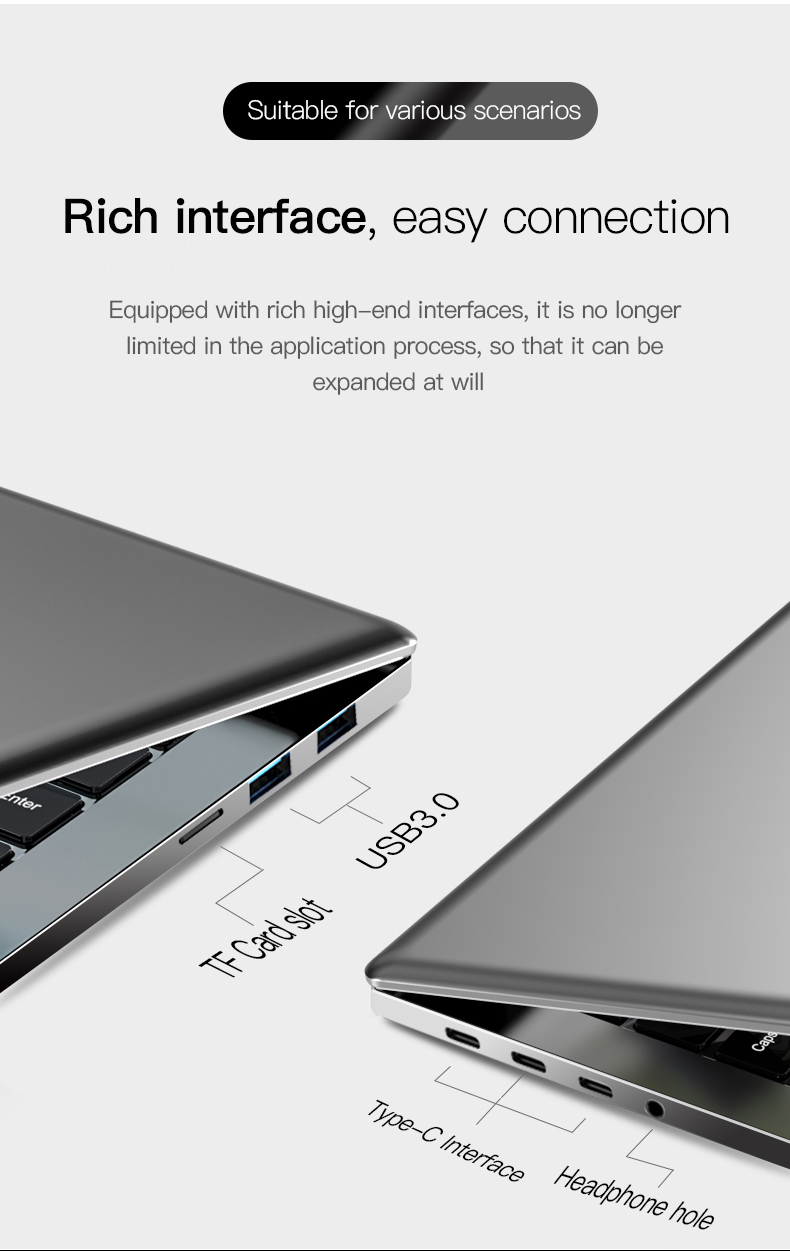 8G RAM 512GB SSD Ultra Thin Gaming Laptop 14 Inch Core I5 10210U CPU