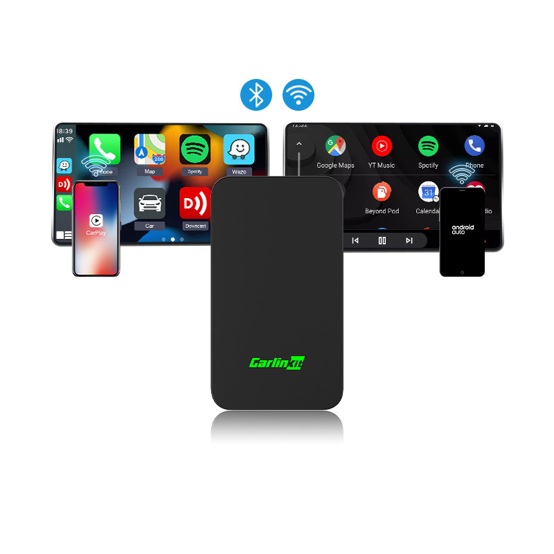 Car Connection 2 In 1 Android Auto Carplay Wired To Wireless Adapter Dongle 2air