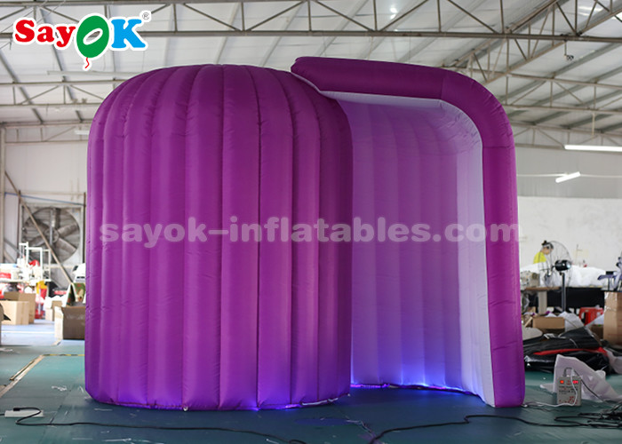 Inflatable Party Tent Snail Shape LED Light Inflatable Photo Booth Enclosure For Promotion