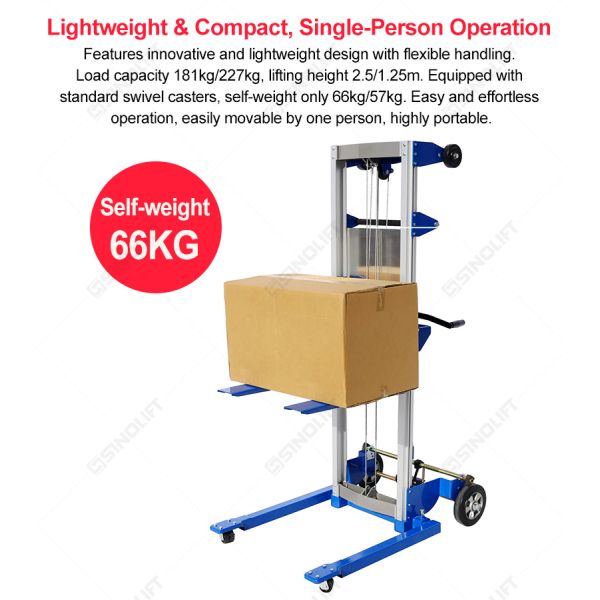 SW Series Manual Hand Winch Stacker with Straddle Legs – Superior Stability for Demanding Loads