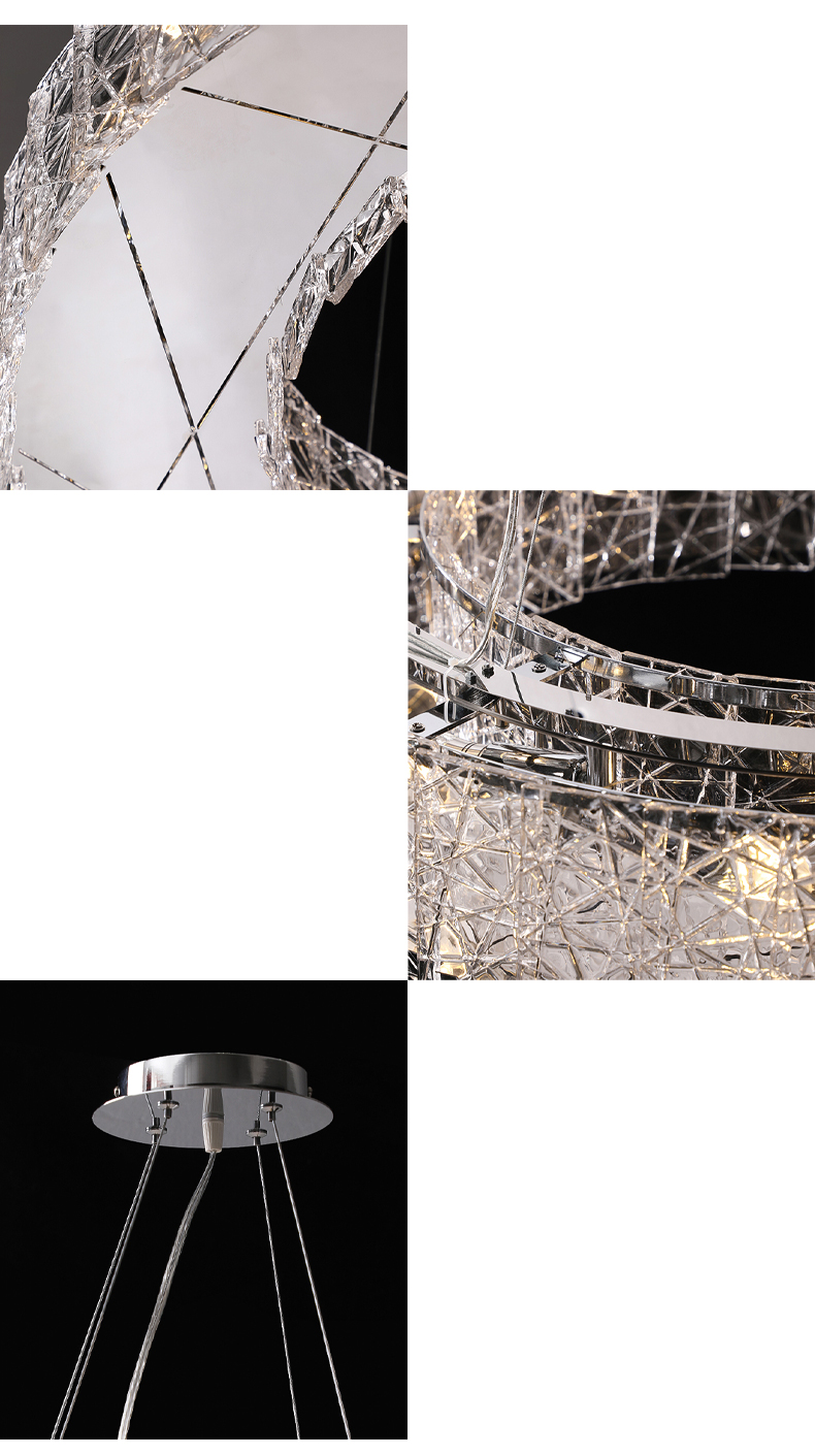 Modern Crystal Chandelier Lighting Art Decor Round Suspesion Luxury Chandelier(WH-MI-448)