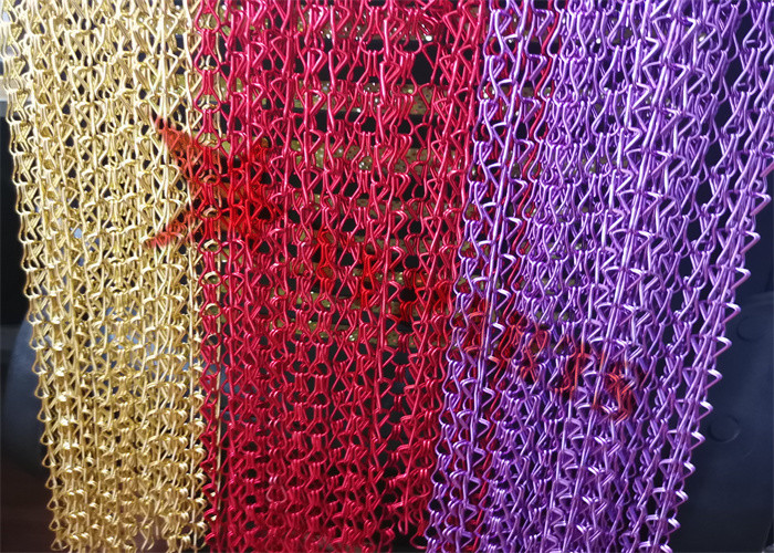 2000mmx2100mm Aluminum Chain Screen With Hanger For Hotel Hall Divider