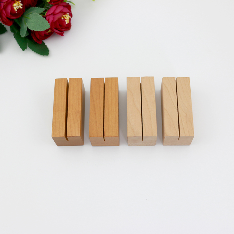 Desk Business Card Holder Office Wooden Business Card Desktop Display Stand for Office and Home