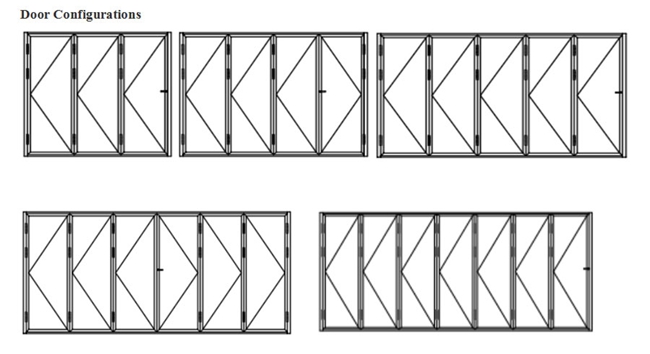 External Aluminum Folding Door Shopping Mall Power Coating