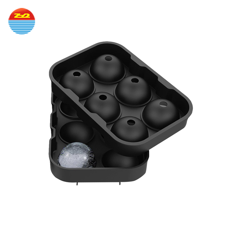 Safe Cool Silicone Ice Trays Round Sphere Shaped Big Circle Durable And Waterproof