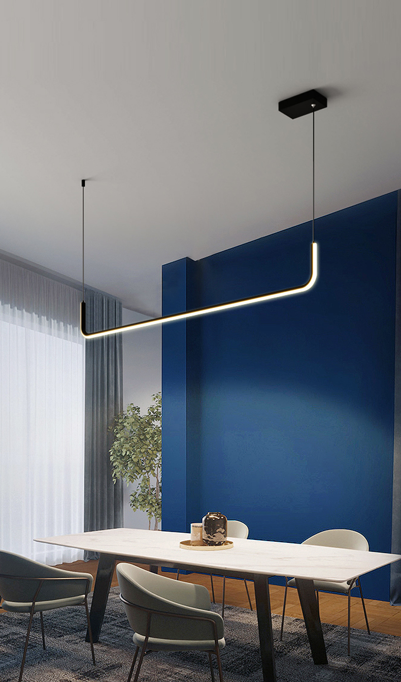 Modern Kitchen Island Chandelier Living Room Black minimalist designer Chandelier (WH-MI-398)