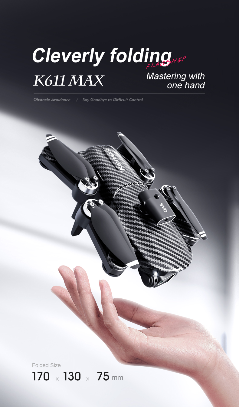 Mini Aerial Camera K818 Max 4k Drone with Brushless Optical Flow Positioning and 2.4g Wifi Fpv Control Type Remote Control